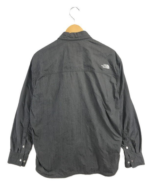 【中古品】【メンズ】 THE NORTH FACE ザ・ノースフェイス L/S NYLON DENIM NUPTSE SHIRT NR72130 ナイロン デニム ヌプシ シャツ 長袖シャツ トップス 144-260917-rt-05-tagh サイズ：L カラー：ブラック 万代Net店
