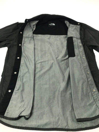 【中古品】【メンズ】 THE NORTH FACE ザ・ノースフェイス L/S NYLON DENIM NUPTSE SHIRT NR72130 ナイロン デニム ヌプシ シャツ 長袖シャツ トップス 144-260917-rt-05-tagh サイズ：L カラー：ブラック 万代Net店