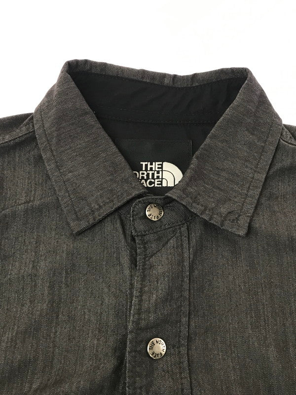 【中古品】【メンズ】 THE NORTH FACE ザ・ノースフェイス L/S NYLON DENIM NUPTSE SHIRT NR72130 ナイロン デニム ヌプシ シャツ 長袖シャツ トップス 144-260917-rt-05-tagh サイズ：L カラー：ブラック 万代Net店