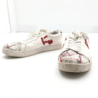 【中古品】【メンズ】 SANGACIO サンガッチョ × JEAN-MICHEL BASQUIAT ジャン ミシェル バスキア 23AW LOWCUT SNEKAER にゅ～ず ローカット スニーカー 162-260919-rt-14-tagh サイズ：27.5cm US9.5 カラー：ブラック 万代Net店