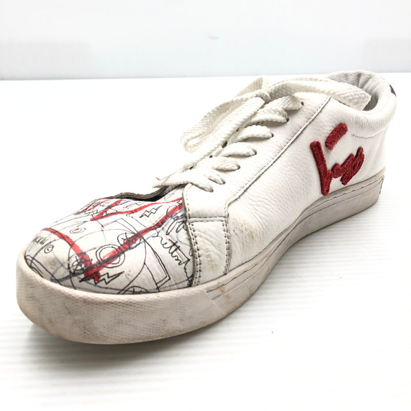 【中古品】【メンズ】 SANGACIO サンガッチョ × JEAN-MICHEL BASQUIAT ジャン ミシェル バスキア 23AW LOWCUT SNEKAER にゅ～ず ローカット スニーカー 162-260919-rt-14-tagh サイズ：27.5cm US9.5 カラー：ブラック 万代Net店