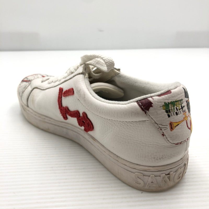 【中古品】【メンズ】 SANGACIO サンガッチョ × JEAN-MICHEL BASQUIAT ジャン ミシェル バスキア 23AW LOWCUT SNEKAER にゅ～ず ローカット スニーカー 162-260919-rt-14-tagh サイズ：27.5cm US9.5 カラー：ブラック 万代Net店
