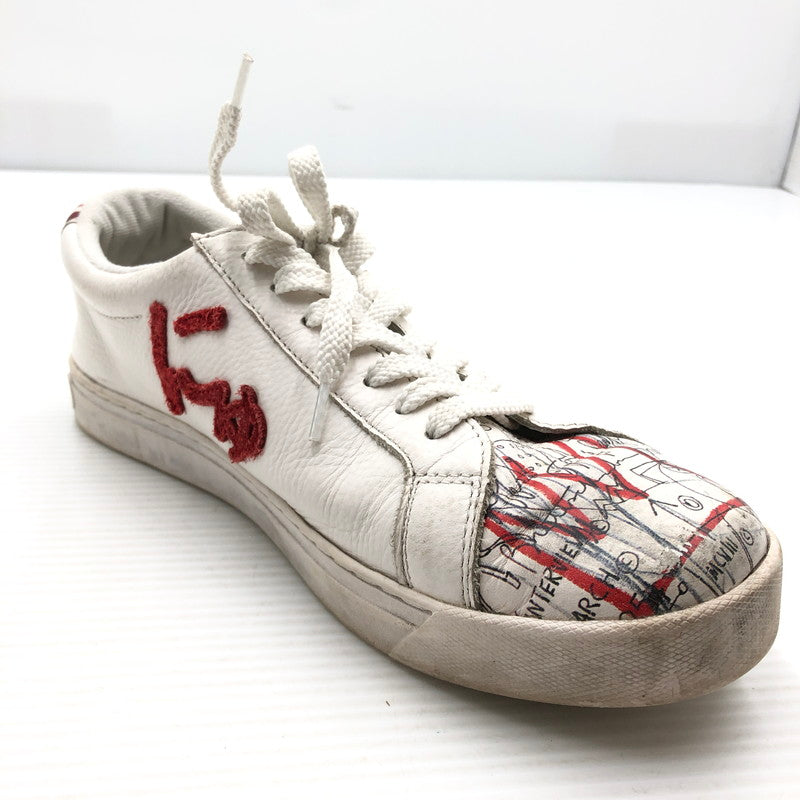 【中古品】【メンズ】 SANGACIO サンガッチョ × JEAN-MICHEL BASQUIAT ジャン ミシェル バスキア 23AW LOWCUT SNEKAER にゅ～ず ローカット スニーカー 162-260919-rt-14-tagh サイズ：27.5cm US9.5 カラー：ブラック 万代Net店