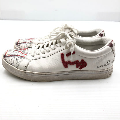 【中古品】【メンズ】 SANGACIO サンガッチョ × JEAN-MICHEL BASQUIAT ジャン ミシェル バスキア 23AW LOWCUT SNEKAER にゅ～ず ローカット スニーカー 162-260919-rt-14-tagh サイズ：27.5cm US9.5 カラー：ブラック 万代Net店