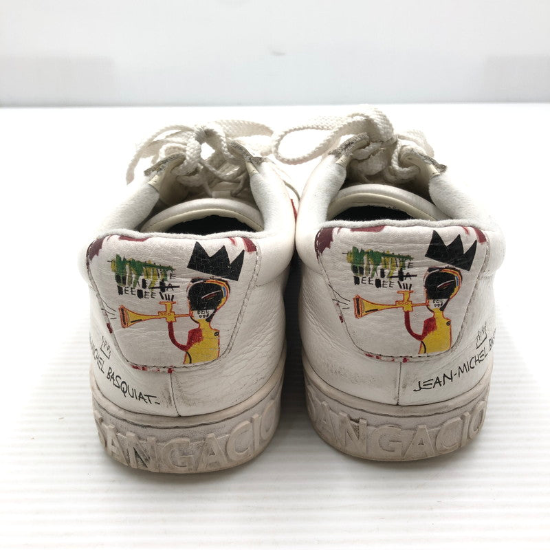【中古品】【メンズ】 SANGACIO サンガッチョ × JEAN-MICHEL BASQUIAT ジャン ミシェル バスキア 23AW LOWCUT SNEKAER にゅ～ず ローカット スニーカー 162-260919-rt-14-tagh サイズ：27.5cm US9.5 カラー：ブラック 万代Net店