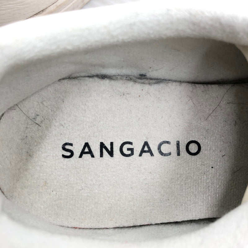 【中古品】【メンズ】 SANGACIO サンガッチョ × JEAN-MICHEL BASQUIAT ジャン ミシェル バスキア 23AW LOWCUT SNEKAER にゅ～ず ローカット スニーカー 162-260919-rt-14-tagh サイズ：27.5cm US9.5 カラー：ブラック 万代Net店