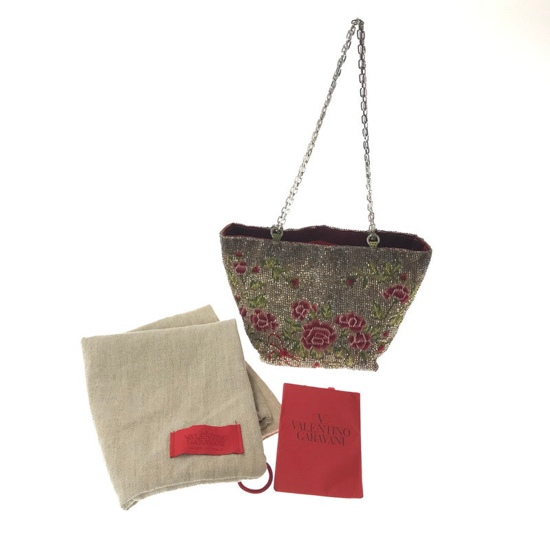 【中古品】【レディース】 VALENTINO GARAVANI ヴァレンティノ・ガラヴァーニ 80～90's BEADED DRAWSTRING BAG ドロー ストリング バッグ カバン 180-260923-rt-15-tagh カラー：ゴールド 万代Net店