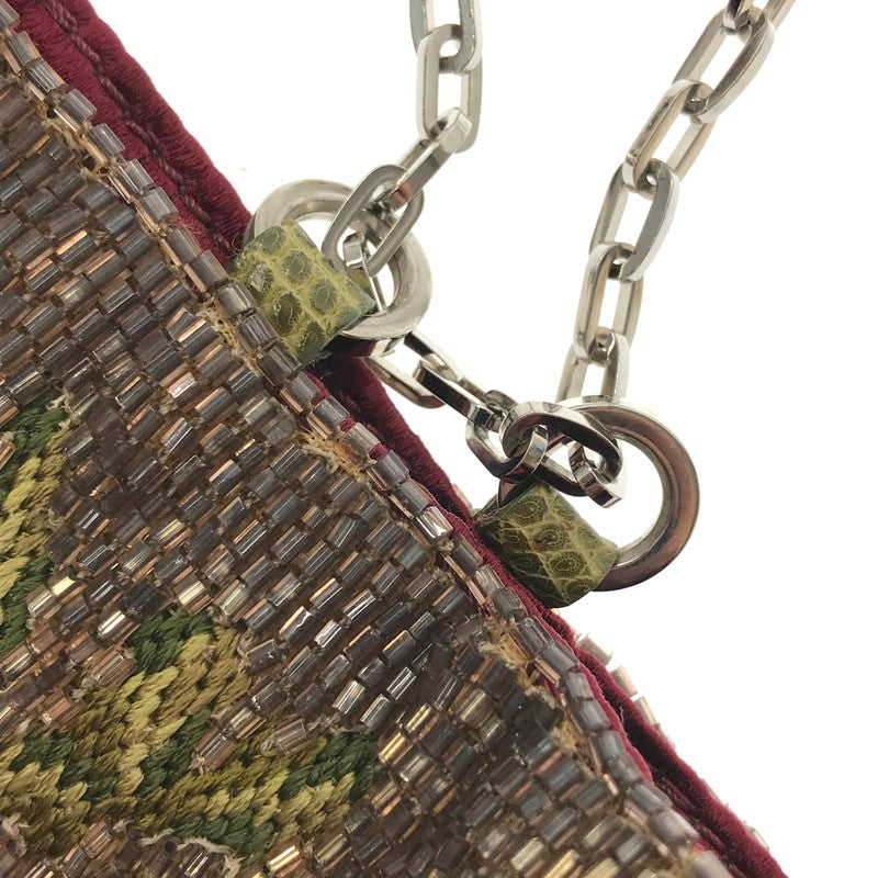 【中古品】【レディース】 VALENTINO GARAVANI ヴァレンティノ・ガラヴァーニ 80～90's BEADED DRAWSTRING BAG ドロー ストリング バッグ カバン 180-260923-rt-15-tagh カラー：ゴールド 万代Net店