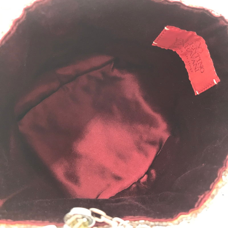 【中古品】【レディース】 VALENTINO GARAVANI ヴァレンティノ・ガラヴァーニ 80～90's BEADED DRAWSTRING BAG ドロー ストリング バッグ カバン 180-260923-rt-15-tagh カラー：ゴールド 万代Net店