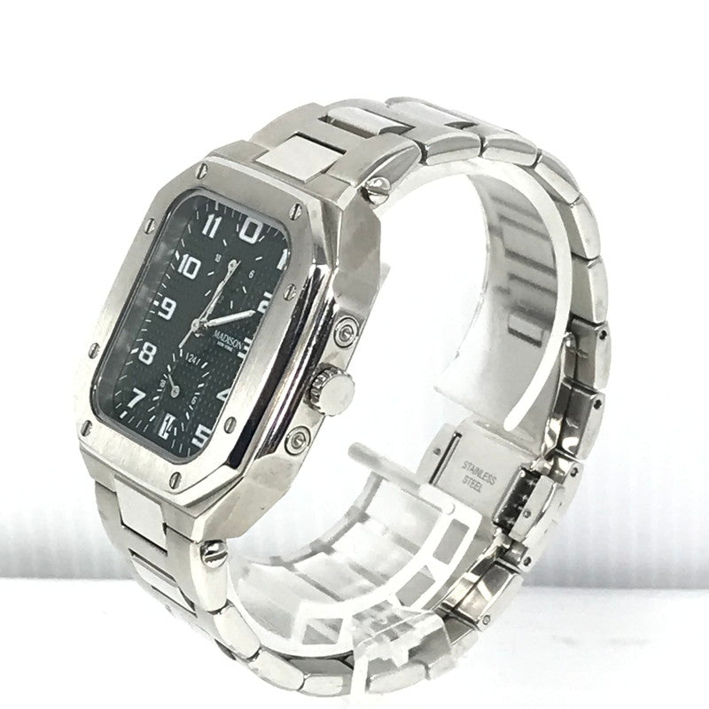 【中古品】【メンズ】 MADISON NEW YORK マディソン ニューヨーク FIFTH AVENUE WATCH MA011012 フィフス・アベニュー ウォッチ 腕時計 時計 197-260915-ki-06-tagh カラー：SILVER GREEN 万代Net店