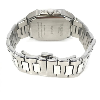 【中古品】【メンズ】 MADISON NEW YORK マディソン ニューヨーク FIFTH AVENUE WATCH MA011012 フィフス・アベニュー ウォッチ 腕時計 時計 197-260915-ki-06-tagh カラー：SILVER GREEN 万代Net店