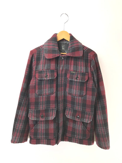 【中古品】【メンズ】 HYSTERIC GLAMOUR ヒステリックグラマーWOOL CHECK MACKINAW JACKET 4AB-2032 ウール チェック マッキーノ ジャケット アウター 140-260917-rt-19-tagh サイズ：M カラー：レッド 万代Net店