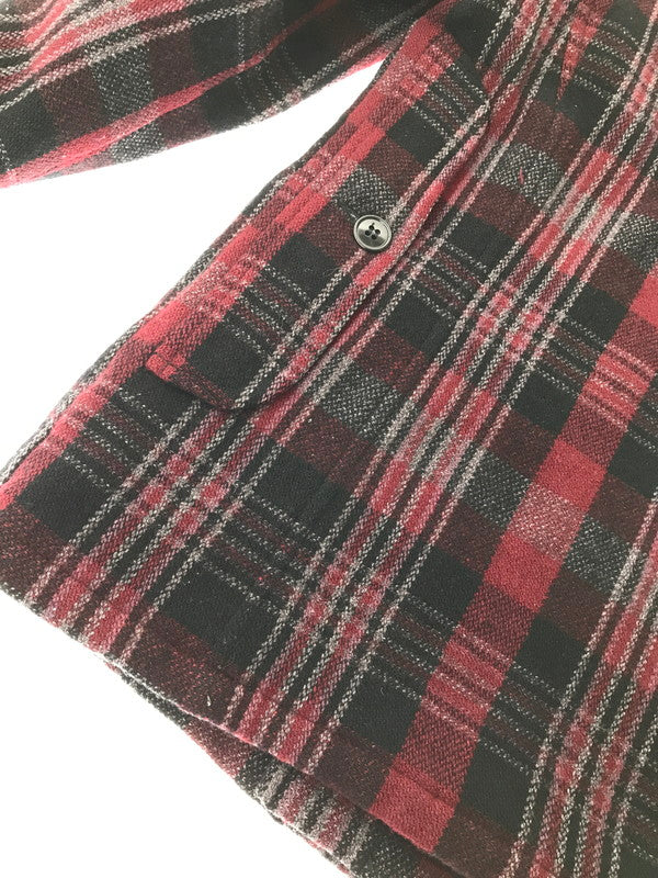 【中古品】【メンズ】 HYSTERIC GLAMOUR ヒステリックグラマーWOOL CHECK MACKINAW JACKET 4AB-2032 ウール チェック マッキーノ ジャケット アウター 140-260917-rt-19-tagh サイズ：M カラー：レッド 万代Net店