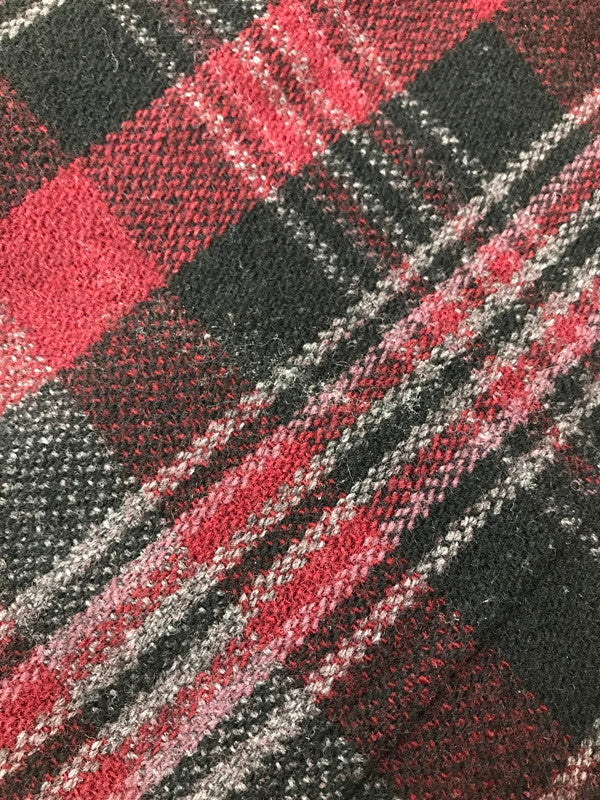 【中古品】【メンズ】 HYSTERIC GLAMOUR ヒステリックグラマーWOOL CHECK MACKINAW JACKET 4AB-2032 ウール チェック マッキーノ ジャケット アウター 140-260917-rt-19-tagh サイズ：M カラー：レッド 万代Net店