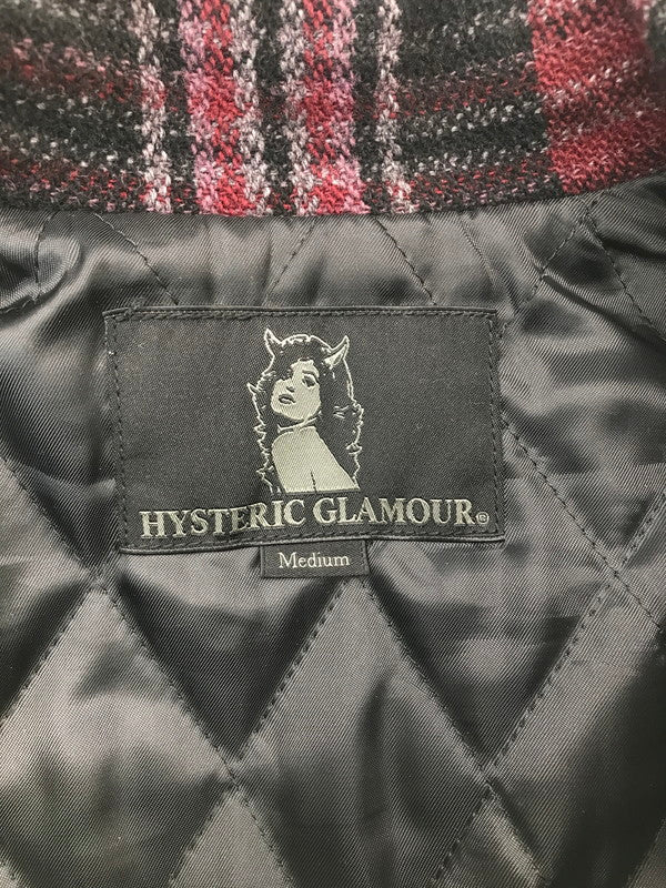【中古品】【メンズ】 HYSTERIC GLAMOUR ヒステリックグラマーWOOL CHECK MACKINAW JACKET 4AB-2032 ウール チェック マッキーノ ジャケット アウター 140-260917-rt-19-tagh サイズ：M カラー：レッド 万代Net店