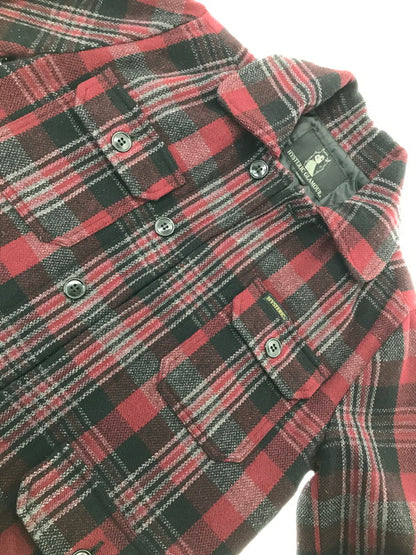【中古品】【メンズ】 HYSTERIC GLAMOUR ヒステリックグラマーWOOL CHECK MACKINAW JACKET 4AB-2032 ウール チェック マッキーノ ジャケット アウター 140-260917-rt-19-tagh サイズ：M カラー：レッド 万代Net店