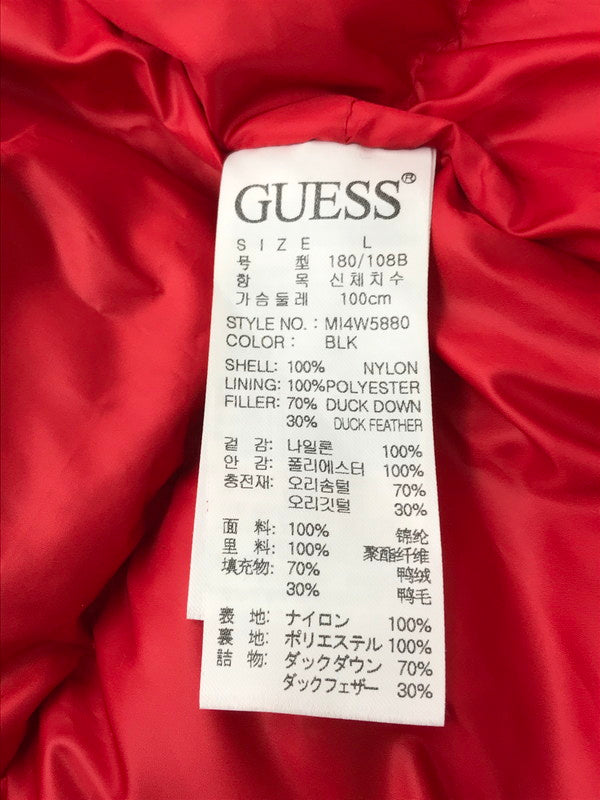 【中古品】【メンズ】 GUESS ゲス DOWN JACKET MI4Ｗ5880 ダウンジャケット アウター 142-260915-na-09-tagh サイズ：L カラー：ブラック 万代Net店