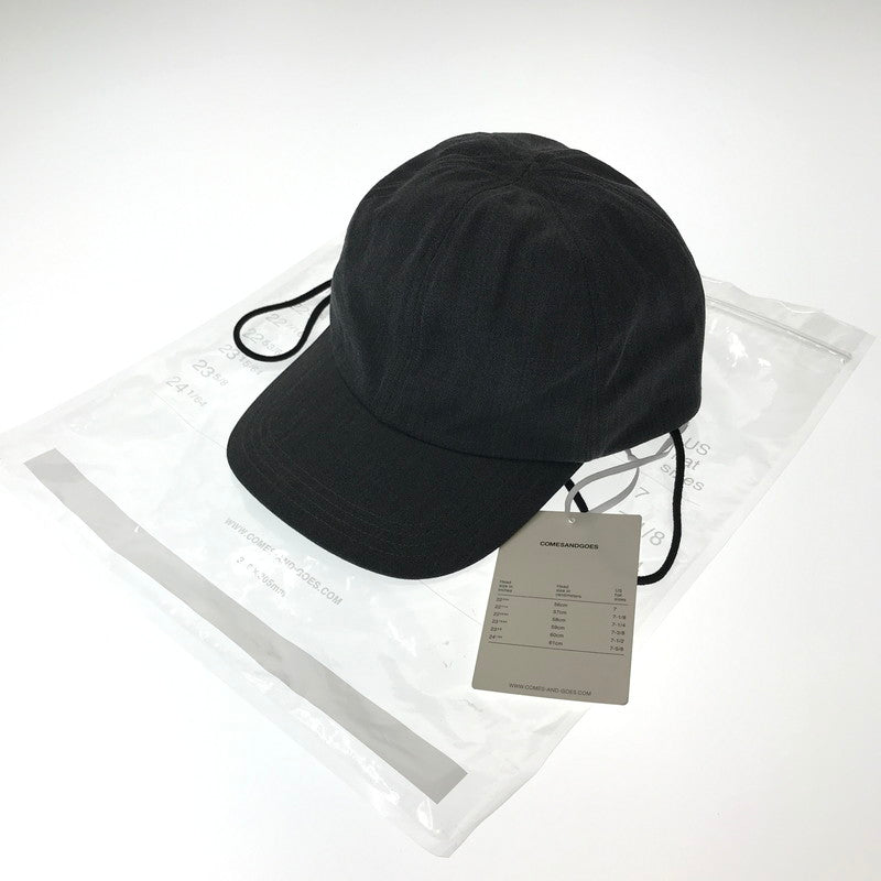 【中古美品】【メンズ】 COMESANDGOES カムズアンドゴーズ 26201 CLEAR TWILL CAP あご紐付 キャップ 帽子 185-260928-na-20-tagh カラー：チャコール 万代Net店