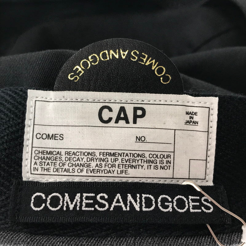 【中古美品】【メンズ】 COMESANDGOES カムズアンドゴーズ 26201 CLEAR TWILL CAP あご紐付 キャップ 帽子 185-260928-na-20-tagh カラー：チャコール 万代Net店