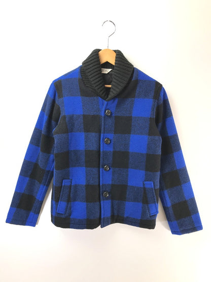 【中古品】【メンズ】 FIVE BROTHER ファイブブラザー WOOL BUFFALO CHECK JACKET BLUE BLACK ウール バッファロー チェック ジャケット 145-260917-rt-18-tagh サイズ：S カラー：ブルー/ブラック 万代Net店