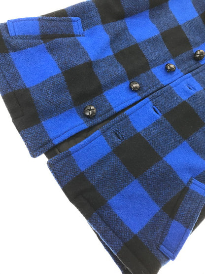 【中古品】【メンズ】 FIVE BROTHER ファイブブラザー WOOL BUFFALO CHECK JACKET BLUE BLACK ウール バッファロー チェック ジャケット 145-260917-rt-18-tagh サイズ：S カラー：ブルー/ブラック 万代Net店