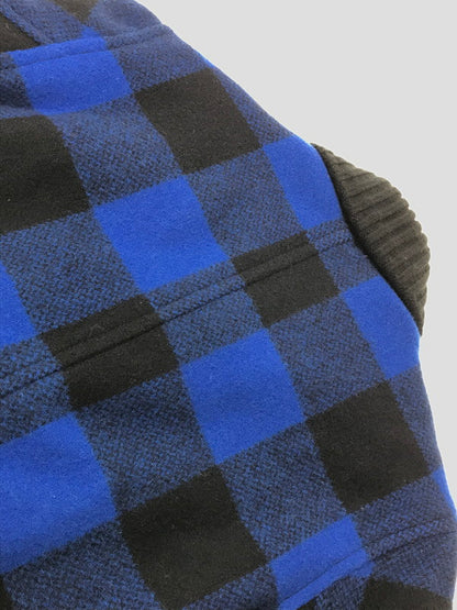 【中古品】【メンズ】 FIVE BROTHER ファイブブラザー WOOL BUFFALO CHECK JACKET BLUE BLACK ウール バッファロー チェック ジャケット 145-260917-rt-18-tagh サイズ：S カラー：ブルー/ブラック 万代Net店