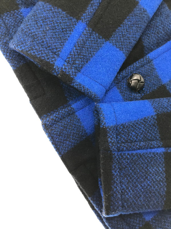 【中古品】【メンズ】 FIVE BROTHER ファイブブラザー WOOL BUFFALO CHECK JACKET BLUE BLACK ウール バッファロー チェック ジャケット 145-260917-rt-18-tagh サイズ：S カラー：ブルー/ブラック 万代Net店