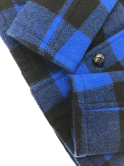【中古品】【メンズ】 FIVE BROTHER ファイブブラザー WOOL BUFFALO CHECK JACKET BLUE BLACK ウール バッファロー チェック ジャケット 145-260917-rt-18-tagh サイズ：S カラー：ブルー/ブラック 万代Net店