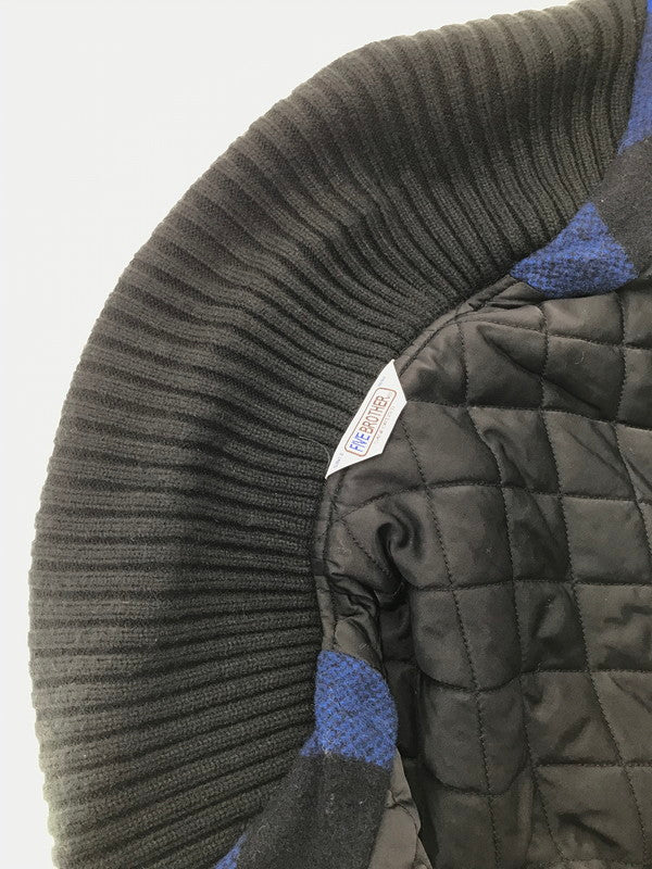 【中古品】【メンズ】 FIVE BROTHER ファイブブラザー WOOL BUFFALO CHECK JACKET BLUE BLACK ウール バッファロー チェック ジャケット 145-260917-rt-18-tagh サイズ：S カラー：ブルー/ブラック 万代Net店