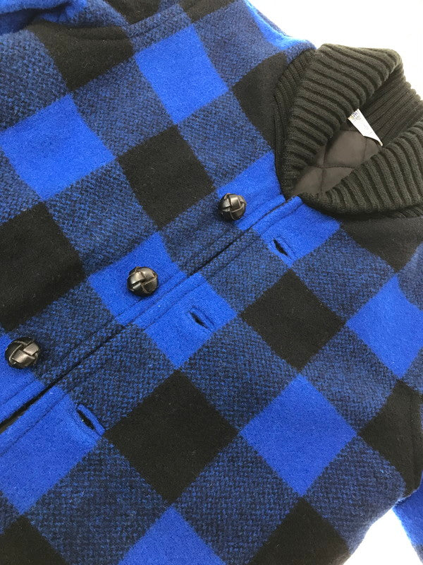 【中古品】【メンズ】 FIVE BROTHER ファイブブラザー WOOL BUFFALO CHECK JACKET BLUE BLACK ウール バッファロー チェック ジャケット 145-260917-rt-18-tagh サイズ：S カラー：ブルー/ブラック 万代Net店