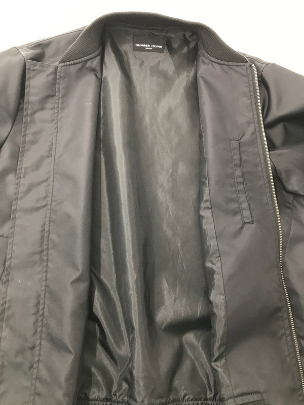 【中古品】【メンズ】 NUMBER (N)INE DENIM ナンバーナイン デニム MA-1 FLIGHT JACKET フライトジャケット ライトアウター 140-260915-na-28-tagh サイズ：M カラー：ブラック 万代Net店