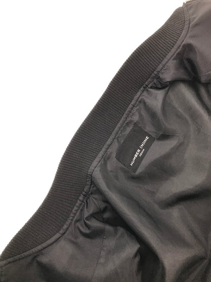 【中古品】【メンズ】 NUMBER (N)INE DENIM ナンバーナイン デニム MA-1 FLIGHT JACKET フライトジャケット ライトアウター 140-260915-na-28-tagh サイズ：M カラー：ブラック 万代Net店