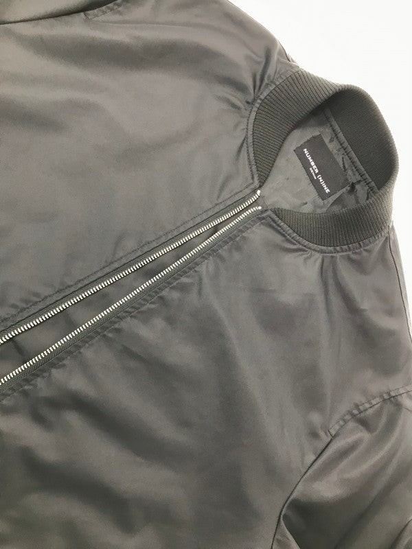【中古品】【メンズ】 NUMBER (N)INE DENIM ナンバーナイン デニム MA-1 FLIGHT JACKET フライトジャケット ライトアウター 140-260915-na-28-tagh サイズ：M カラー：ブラック 万代Net店