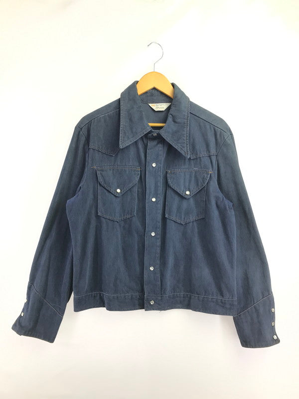 【現状渡し品】【メンズ】 JCPENNEY FASHION ジェーシーペニー ファッション 70'S WESTERN JACKET 70年代 ウエスタン ジャケット ライトアウター 146-260915-na-23-tagh サイズ：サイズ不明 下記参照 カラー：ネイビー 万代Net店