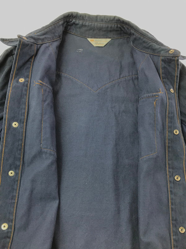 【現状渡し品】【メンズ】 JCPENNEY FASHION ジェーシーペニー ファッション 70'S WESTERN JACKET 70年代 ウエスタン ジャケット ライトアウター 146-260915-na-23-tagh サイズ：サイズ不明 下記参照 カラー：ネイビー 万代Net店