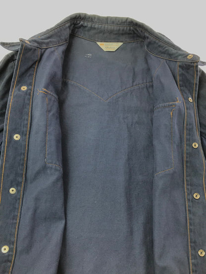 【現状渡し品】【メンズ】 JCPENNEY FASHION ジェーシーペニー ファッション 70'S WESTERN JACKET 70年代 ウエスタン ジャケット ライトアウター 146-260915-na-23-tagh サイズ：サイズ不明 下記参照 カラー：ネイビー 万代Net店