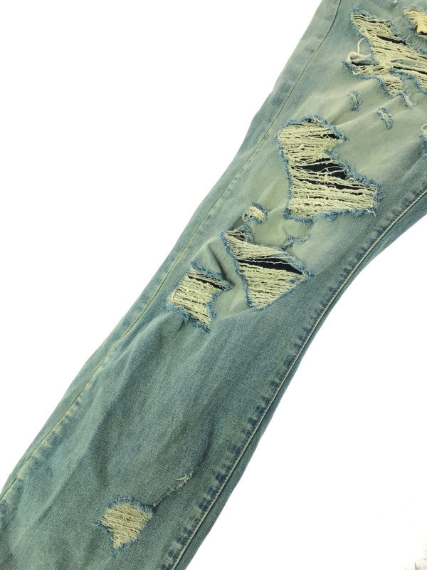 【中古品】【メンズ】 MNML ミニマル CRUSH USED DENIM PANTS クラッシュ ユーズド デニム パンツ ジーンズ ボトムス 153-260917-rt-47-tagh サイズ：32 カラー：インディゴ 万代Net店