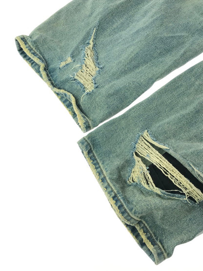 【中古品】【メンズ】 MNML ミニマル CRUSH USED DENIM PANTS クラッシュ ユーズド デニム パンツ ジーンズ ボトムス 153-260917-rt-47-tagh サイズ：32 カラー：インディゴ 万代Net店
