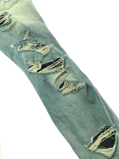 【中古品】【メンズ】 MNML ミニマル CRUSH USED DENIM PANTS クラッシュ ユーズド デニム パンツ ジーンズ ボトムス 153-260917-rt-47-tagh サイズ：32 カラー：インディゴ 万代Net店
