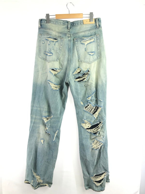 【中古品】【メンズ】 MNML ミニマル CRUSH USED DENIM PANTS クラッシュ ユーズド デニム パンツ ジーンズ ボトムス 153-260917-rt-47-tagh サイズ：32 カラー：インディゴ 万代Net店