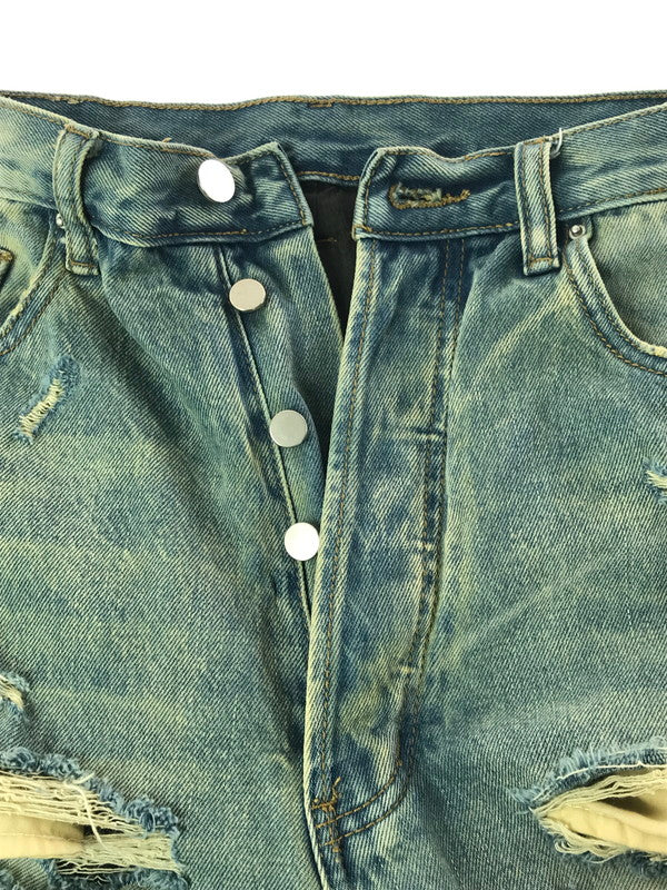 【中古品】【メンズ】 MNML ミニマル CRUSH USED DENIM PANTS クラッシュ ユーズド デニム パンツ ジーンズ ボトムス 153-260917-rt-47-tagh サイズ：32 カラー：インディゴ 万代Net店