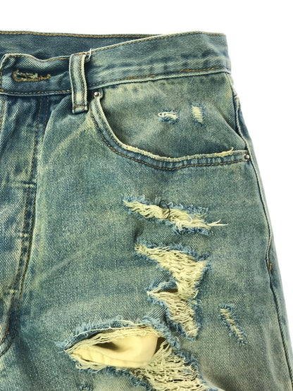 【中古品】【メンズ】 MNML ミニマル CRUSH USED DENIM PANTS クラッシュ ユーズド デニム パンツ ジーンズ ボトムス 153-260917-rt-47-tagh サイズ：32 カラー：インディゴ 万代Net店