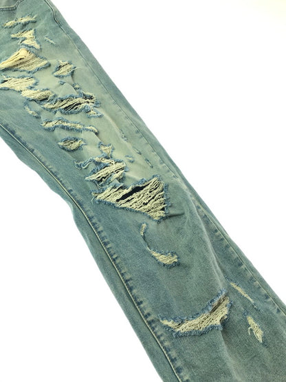 【中古品】【メンズ】 MNML ミニマル CRUSH USED DENIM PANTS クラッシュ ユーズド デニム パンツ ジーンズ ボトムス 153-260917-rt-47-tagh サイズ：32 カラー：インディゴ 万代Net店