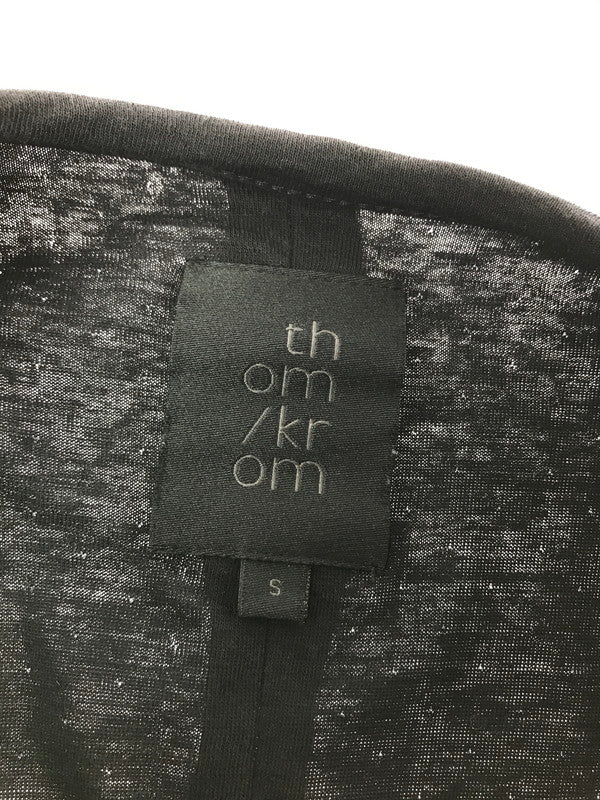 【中古品】【メンズ】 THOM KROM トムクロム L/S CUT AND SEW ロングスリーブ カットソー トップス 140-260915-na-13-tagh サイズ：S カラー：ブラック 万代Net店