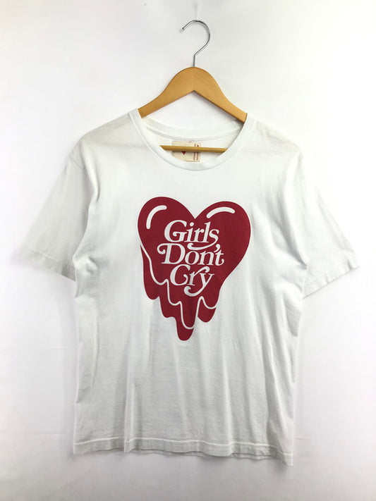 【中古品】【メンズ】 GIRLS DON'T CRY ガールズドントクライ × EMOTIONALLY UNAVAILABLE エモーショナリーアンアベイラブル S/S HEART GRAPHIC TEE ハート グラフィック Tシャツ 142-260915-na-11-tagh サイズ：M カラー：ホワイト 万代Net店