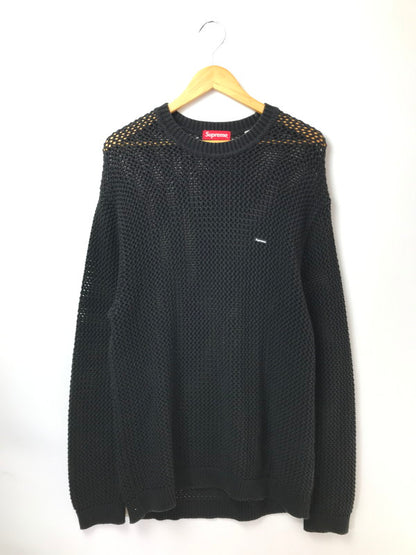 【中古品】【メンズ】 SUPREME シュプリーム 22SS OPEN KNIT SMALL BOX SWEATER オープンニット スモール ボックスセーター トップス 149-261001-rt-09-tagh サイズ：M カラー：ブラック 万代Net店