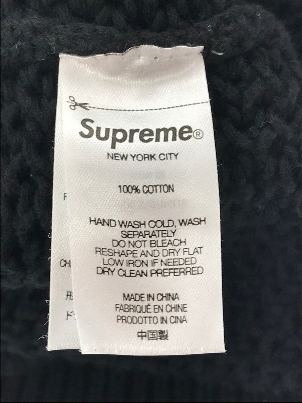 【中古品】【メンズ】 SUPREME シュプリーム 22SS OPEN KNIT SMALL BOX SWEATER オープンニット スモール ボックスセーター トップス 149-261001-rt-09-tagh サイズ：M カラー：ブラック 万代Net店
