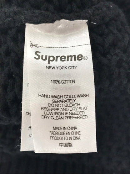 【中古品】【メンズ】 SUPREME シュプリーム 22SS OPEN KNIT SMALL BOX SWEATER オープンニット スモール ボックスセーター トップス 149-261001-rt-09-tagh サイズ：M カラー：ブラック 万代Net店