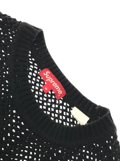 【中古品】【メンズ】 SUPREME シュプリーム 22SS OPEN KNIT SMALL BOX SWEATER オープンニット スモール ボックスセーター トップス 149-261001-rt-09-tagh サイズ：M カラー：ブラック 万代Net店