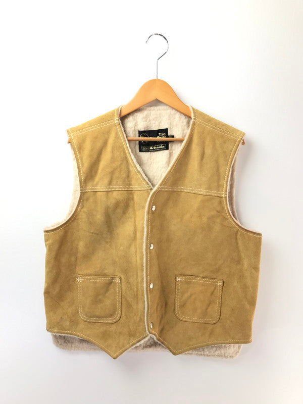 【中古品】【メンズ】 SEARS シアーズ 70's THE LEATHER SHOP VEST BEIGE 70年代 レザー ショップ ベスト トップス ヴィンテージ 146-260917-rt-11-tagh サイズ：L カラー：ベージュ 万代Net店